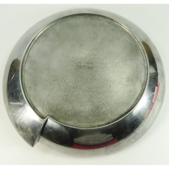 RARE Dansk JD MCM Metal Bowl Round Platter Big Assymetrical Atomic Spiral Curved - Picture 9 of 15